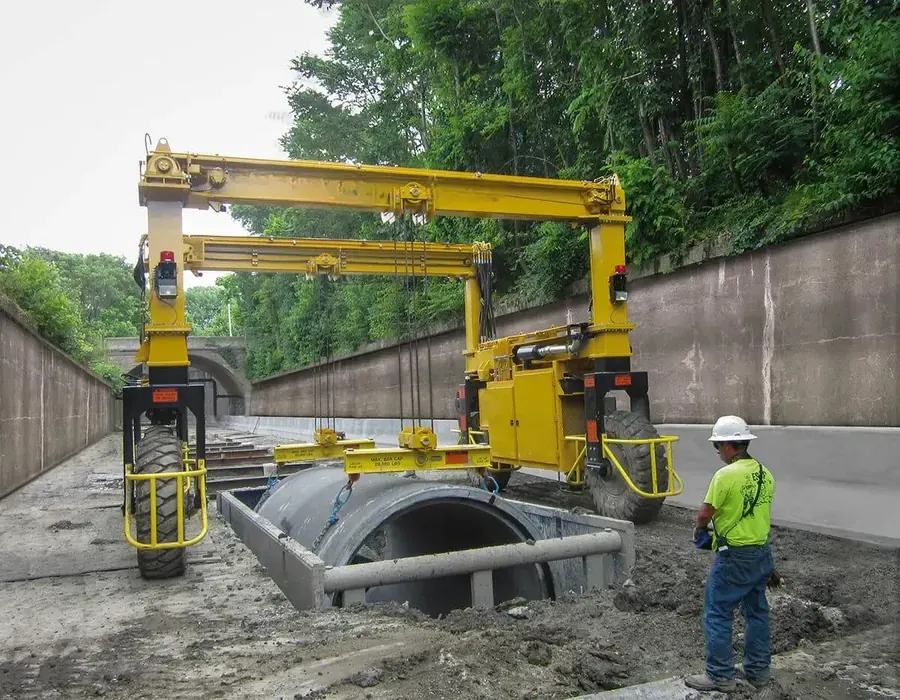 Precast pipe handling