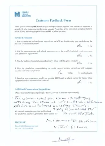 Customer review screenshot from Dubai